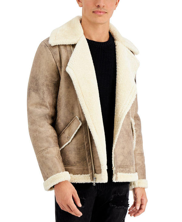 Inc International Concepts Regular-fit Faux-shearling Jacket Sand Linen