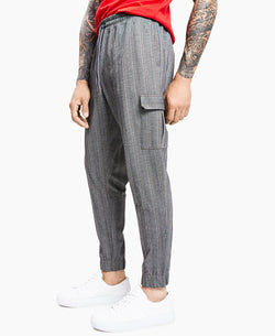 Inc International Concepts Regular-fit Herringbone-stripe Jacquard Joggers Hthr Onyx B85 thumbnail 2