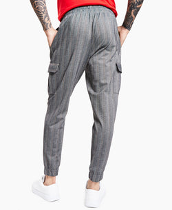 Inc International Concepts Regular-fit Herringbone-stripe Jacquard Joggers Hthr Onyx B85 thumbnail 3