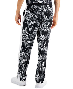 Inc International Concepts Regular-fit Palm-print Track Pants Deep Black thumbnail 2