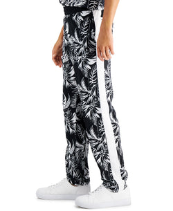 Inc International Concepts Regular-fit Palm-print Track Pants Deep Black thumbnail 3