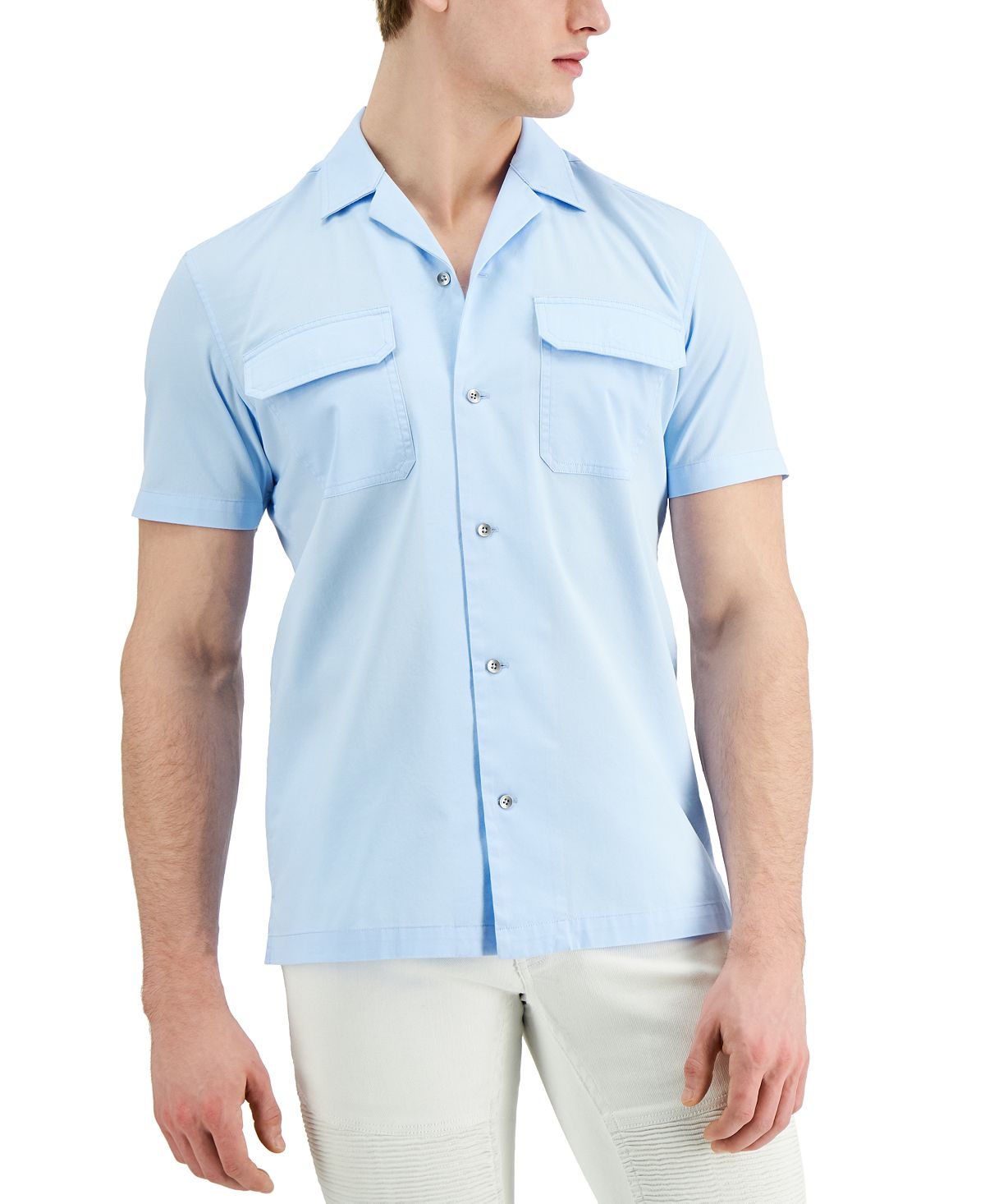 Inc International Concepts Regular-fit Short-sleeve Shirt Spacious Skies