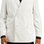 Inc International Concepts Rick Double Breasted Velvet Blazer Off White
