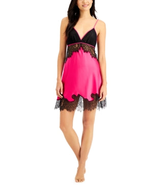 Inc International Concepts Satin & Lace Chemise Nightgown