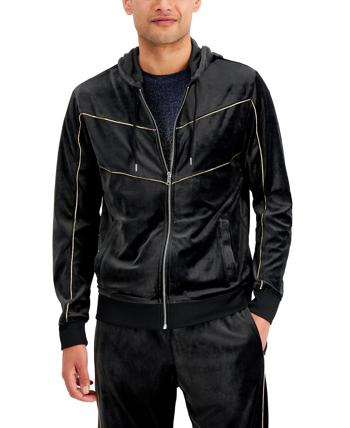 Inc International Concepts Skip Hoodie Deep Black