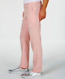 Inc International Concepts Slim Fit Stretch Linen Pants / Coral Combo thumbnail 3