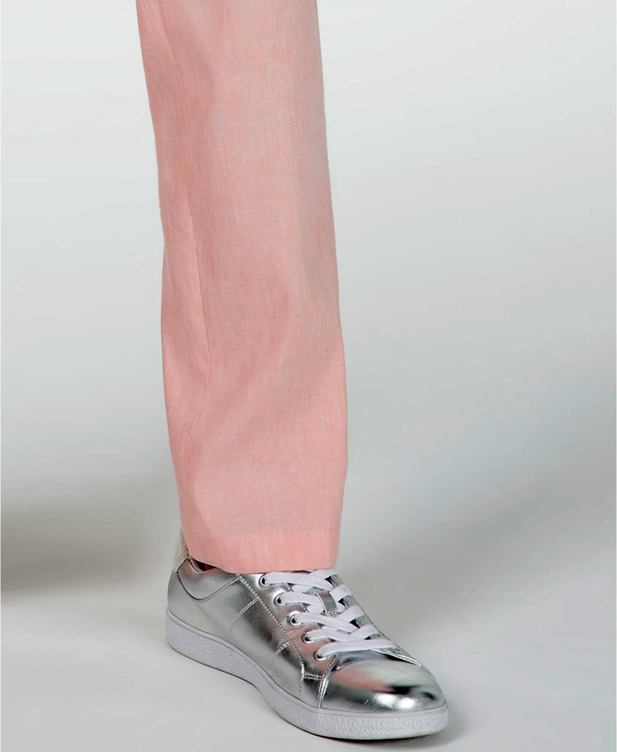 Inc International Concepts Slim Fit Stretch Linen Pants / Coral Combo