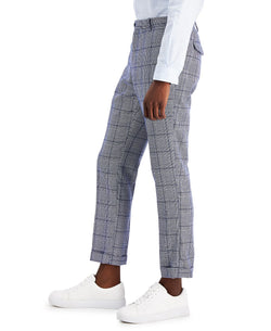 Inc International Concepts Slim-fit Carter Cuffed Hem Pants Navy Bud thumbnail 3