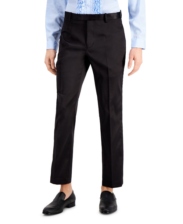 Inc International Concepts Slim-fit Tuxedo Pants Deep Black