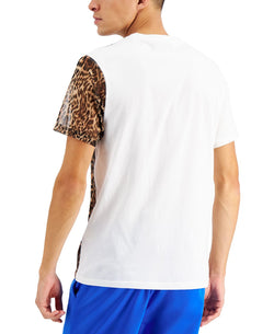 Inc International Concepts Spliced Leopard Graphic T-shirt White Pure thumbnail 2