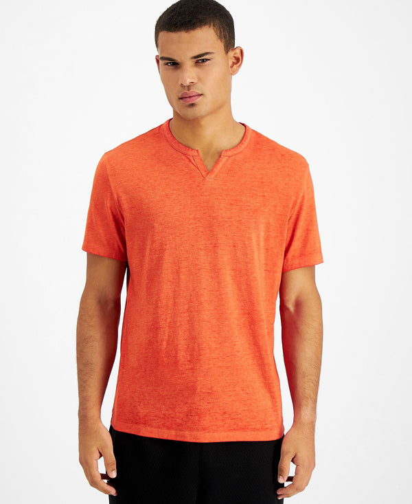 Inc International Concepts Split-neck T-shirt Goji Berries