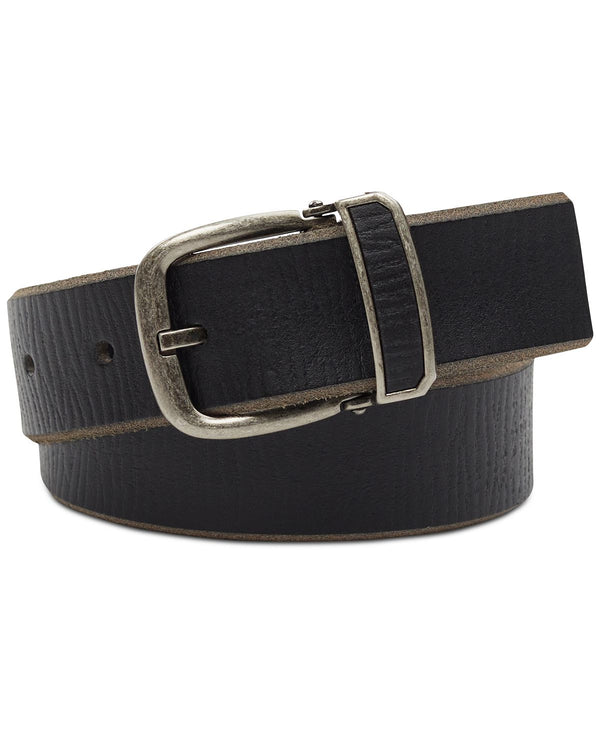 Inc International Concepts Textured Leather Belt Black