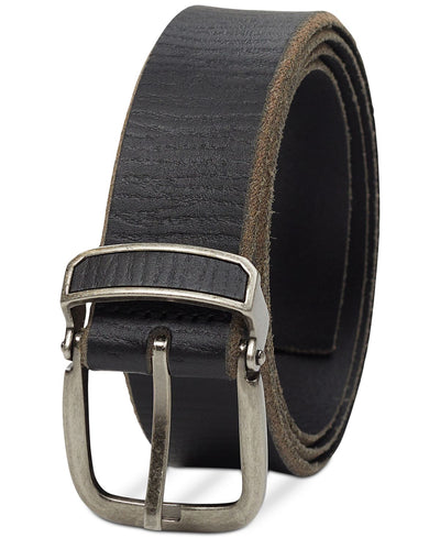Inc International Concepts Textured Leather Belt Black