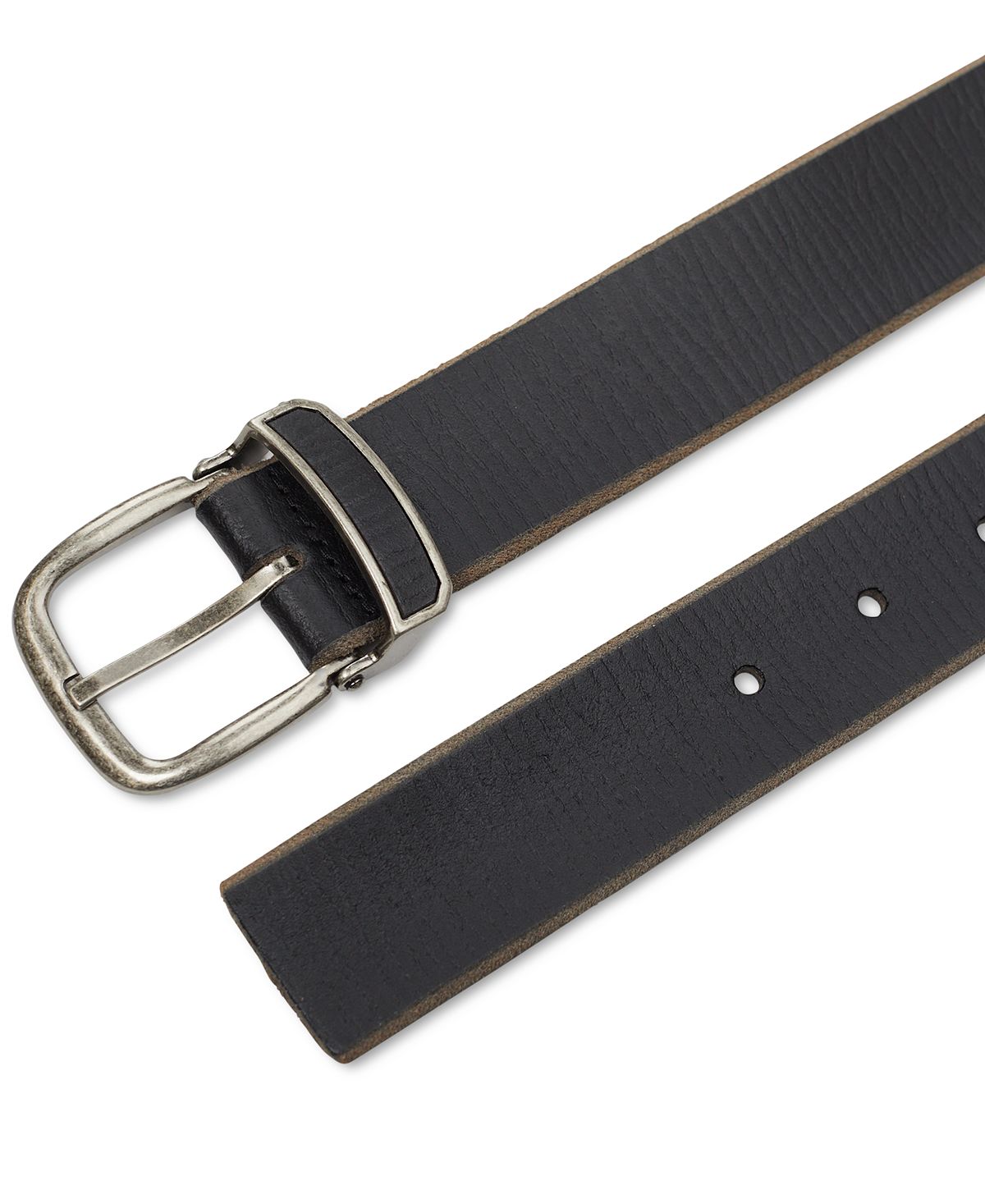 Inc International Concepts Textured Leather Belt Black