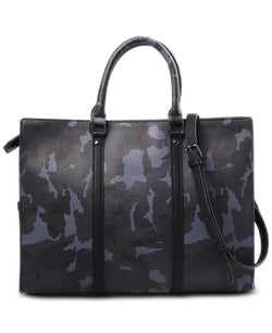 Inc International Concepts Tote Briefcase Navy Camoflauge thumbnail 1