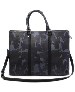 Inc International Concepts Tote Briefcase Navy Camoflauge thumbnail 2
