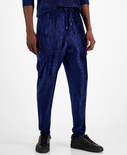Inc International Concepts Velvet 30" Jogger Pants Navy Bud thumbnail 1