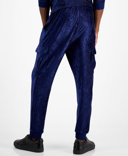 Inc International Concepts Velvet 30" Jogger Pants Navy Bud thumbnail 2