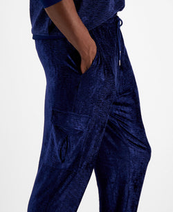 Inc International Concepts Velvet 30" Jogger Pants Navy Bud thumbnail 4
