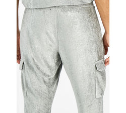 Inc International Concepts Velvet 30" Jogger Pants Silver Grey thumbnail 3