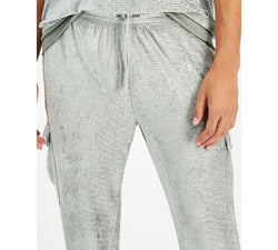 Inc International Concepts Velvet 30" Jogger Pants Silver Grey thumbnail 4