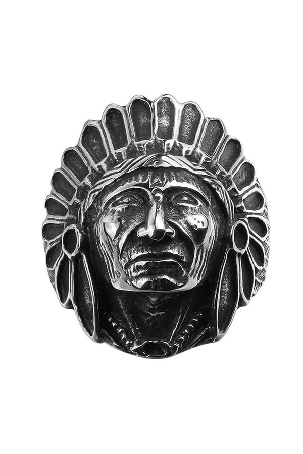 Indian Cheif Stainless Steel Ring