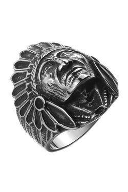 Indian Cheif Stainless Steel Ring thumbnail 2