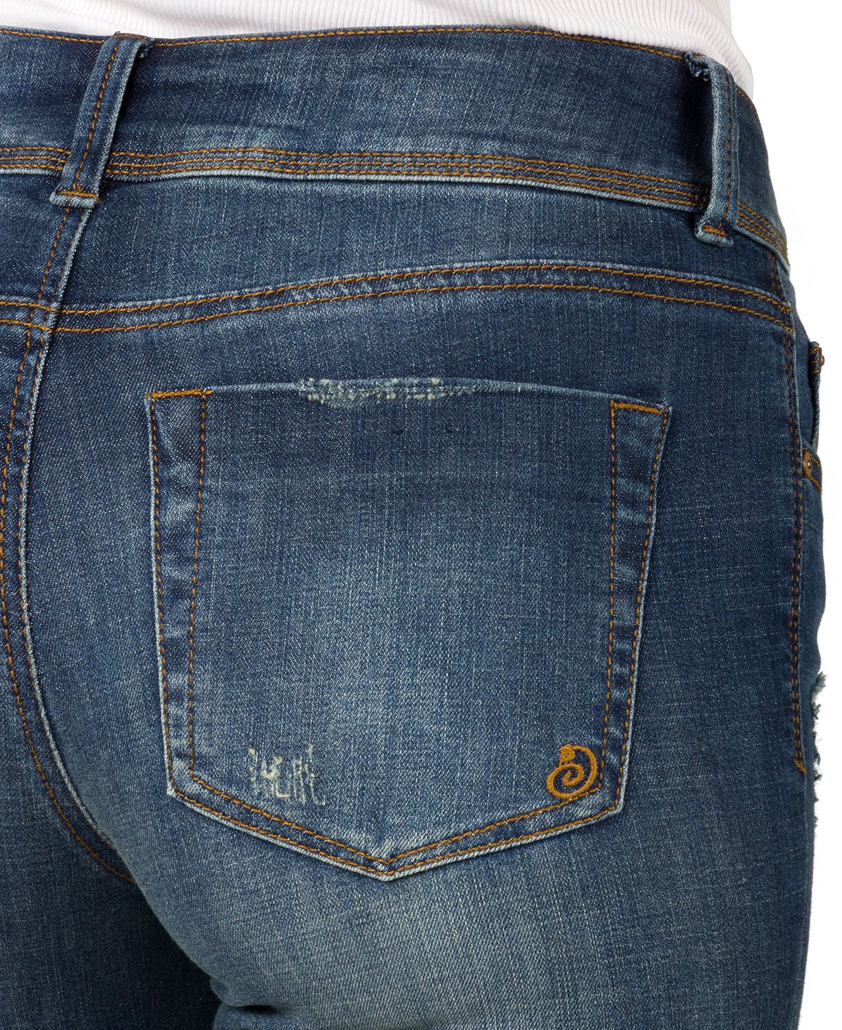 Indigo Rein Juniors' Roll-cuff Skinny Jeans Dark Blue – CheapUndies