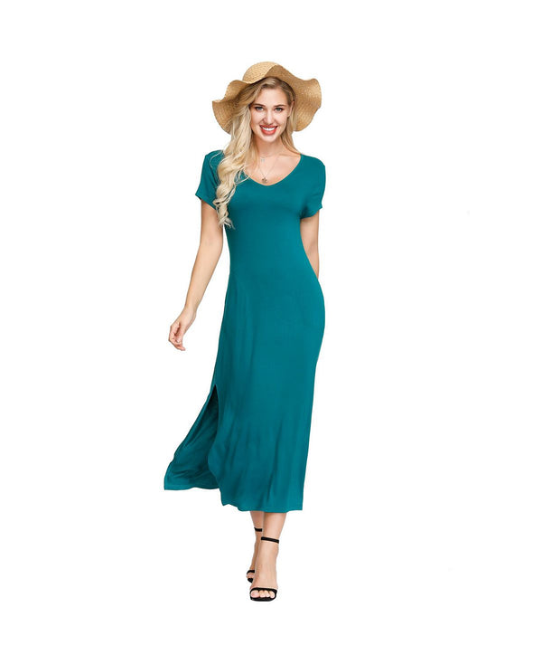 Ink+ivy Ink+ivy Wo Double V- Neck Dress Evergreen