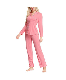 Ink+ivy Ink+ivy Wo Notch Collar Pajama Top And Pant Set Burgundy thumbnail 2