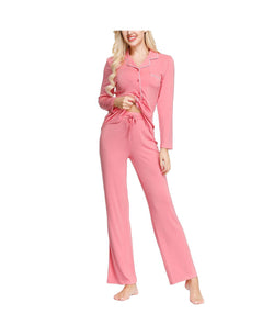 Ink+ivy Ink+ivy Wo Notch Collar Pajama Top And Pant Set Burgundy thumbnail 3