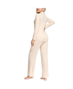 Ink+ivy Ink+ivy Wo Notch Collar Pajama Top And Pant Set Nude thumbnail 2