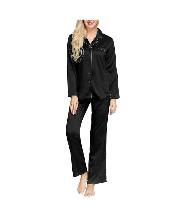Ink+ivy Ink+ivy Wo Notch Top And Pant Set Black