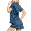 Ink+ivy Ink+ivy Wo Short Sleeve Notch Collar Pajama Top And Short Set Navy