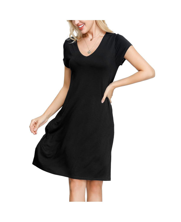 Ink+ivy Ink+ivy Wo Swing Dress With Pockets Black