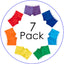 InnerBalanceWear 7-Chakra Affirmation Boxer Brief 7-Pack Set