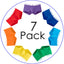 InnerBalanceWear 7-Chakra Affirmation Trunk 7-Pack Set
