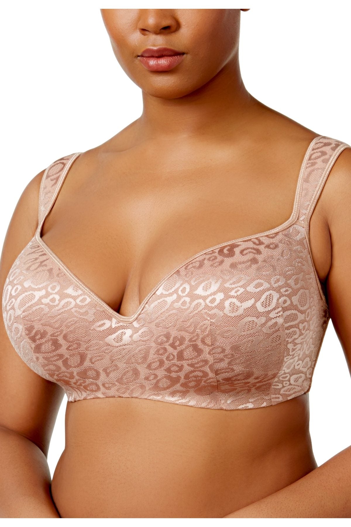 Inspire Psyche Terry PLUS Nude/Nude Textured-Mesh Balconette Bra