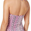Island Escape Cabo Sands High Neck Tankini Top in Fuchsia/Black