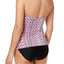Island Escape Cabo Sands High Neck Tankini Top in Fuchsia/Black