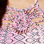 Island Escape Cabo Sands High Neck Tankini Top in Fuchsia/Black