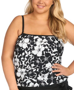 Island Escape Plus Lei Day Printed Coral Gables Underwire Tankini Lei Day thumbnail 1
