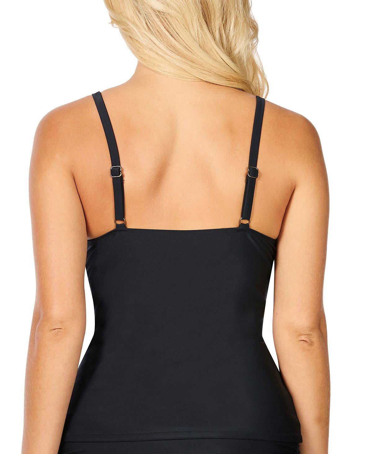 Island Escape Puerto Azul Push-up Underwire Tankini Top Black