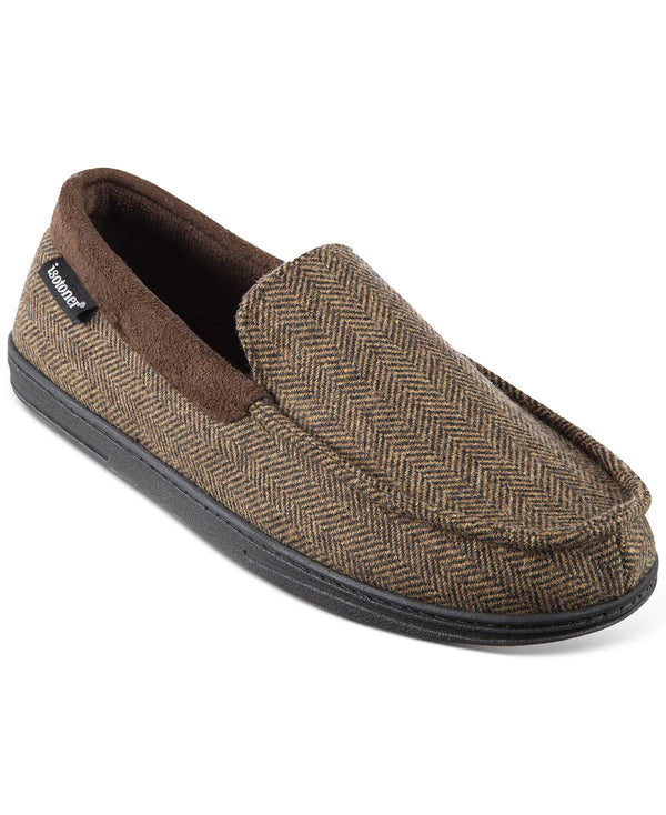 Isotoner Logan Hoodback Slippers Dark Chocolate
