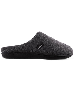 Isotoner Preston Heather Knit Hoodback Slippers Dark Charcoal Heather thumbnail 2