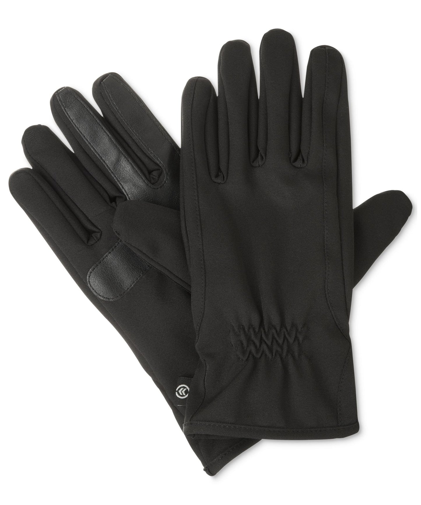 Isotoner Signature Black SmarTouch Ultra-Dry All-Over Stretch Poly Twill Fleece Glove