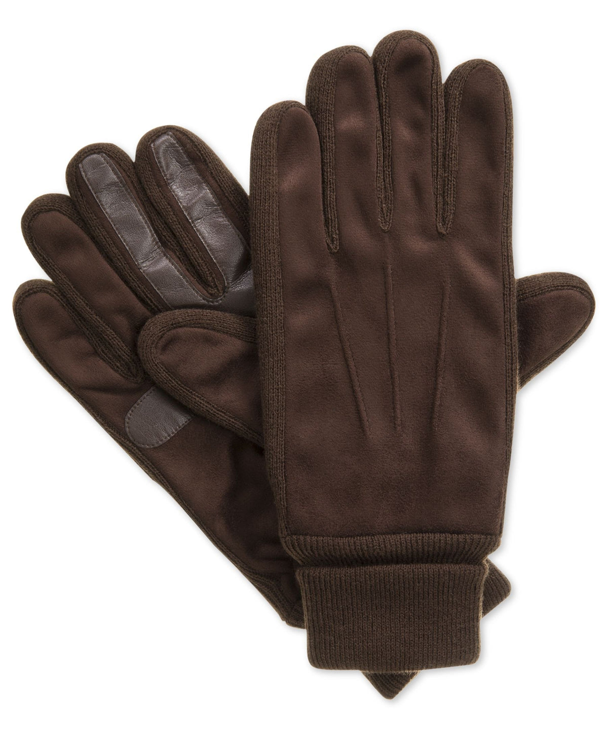 Isotoner Signature Brown Fleece SmarTouch Brushed Micro Glove