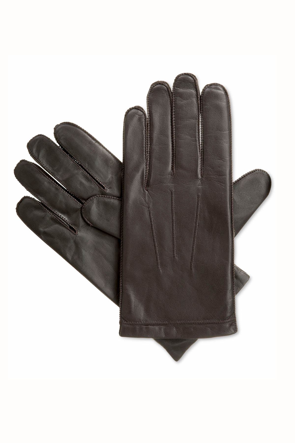 Isotoner Signature Brown THERMAflex SmarTouch Smooth Leather Gloves - Large