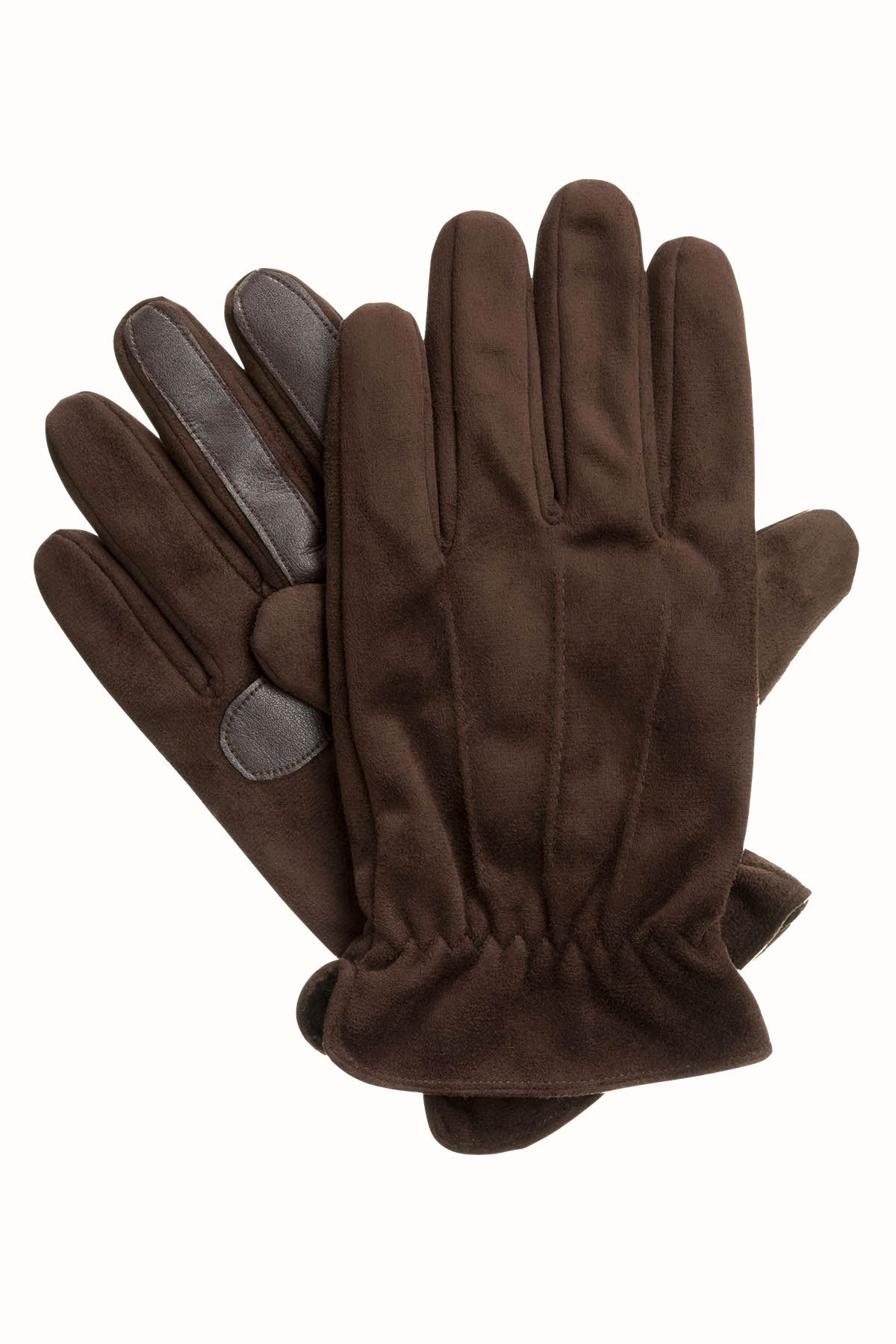 Isotoner Signature Brown Ultraplush SmarTouch Brushed Microfiber Gloves - XLarge