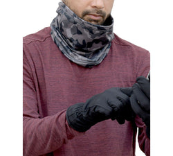 Isotoner Signature Fleece Lined Gaiter Black Camo thumbnail 2